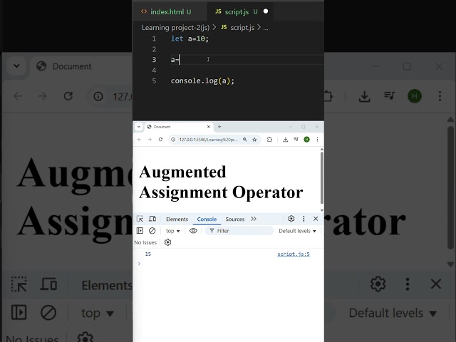 An augmented assignment operator #javascript  #coding #webdevelopment