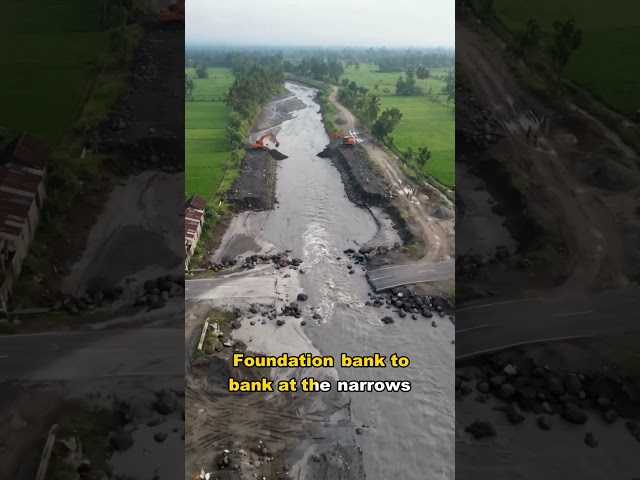 How engineers build dams to stop lahar mudflows #engineering #construction #infrastructure