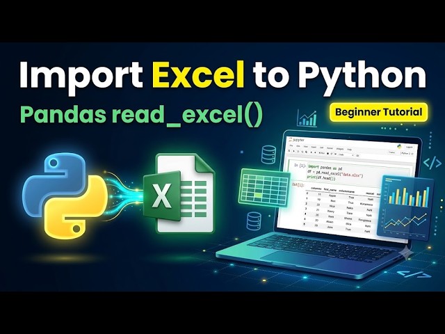 How to Import Excel File into Python | Read Excel Files Using Pandas | Python Tutorial for Beginners