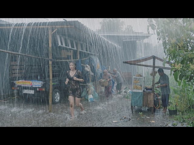 EXTREME WEATHER: The Heaviest Rainstorm in Indonesian History is HAPPENING NOW! ⛈️ Rain Sounds