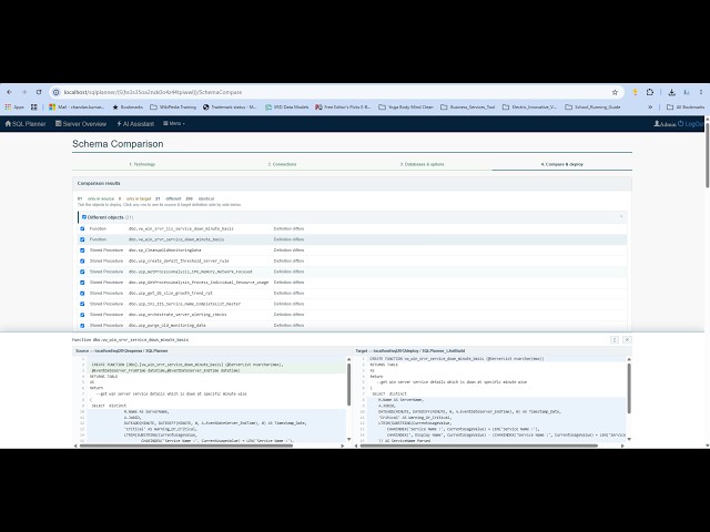 Database Schema Compare - Multi DB