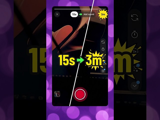 How to change your 15-second SHORT to 3 minutes on the YouTube app