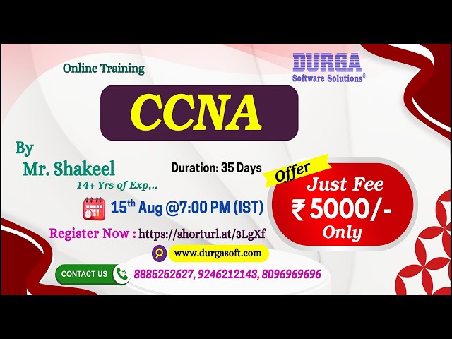 CCNA Online Training @ DURGASOFT
