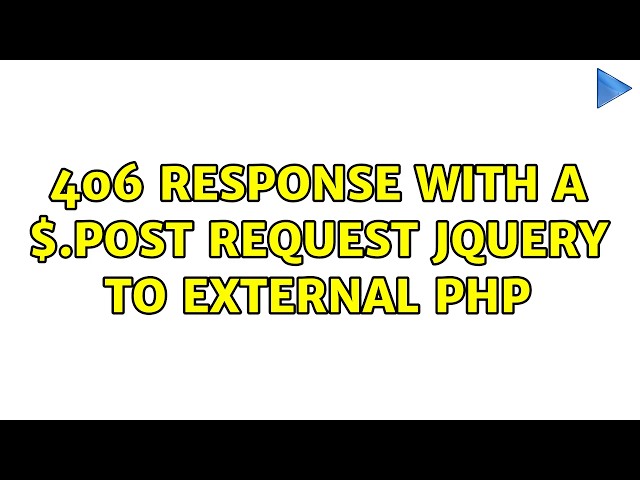 406 response with a $.post request jQuery to external PHP