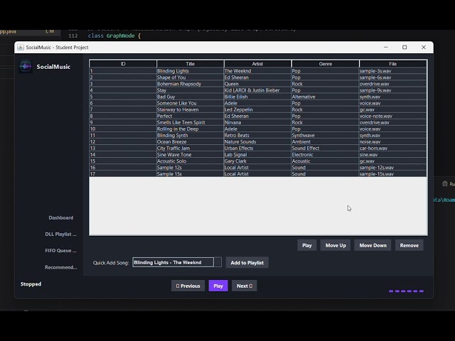 Music playlist app