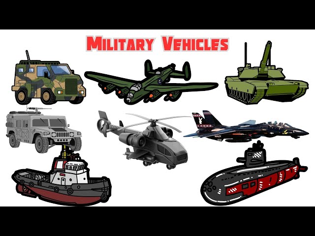 Military Vehicles Song | Fun & Educational Video for Kids | Toddler Vehicles