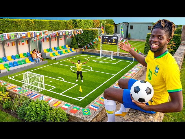 Construí un estadio de la Copa del Mundo en mi jardín