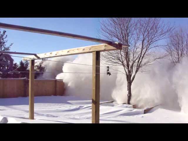 Train meets HUGE snowdrift!!