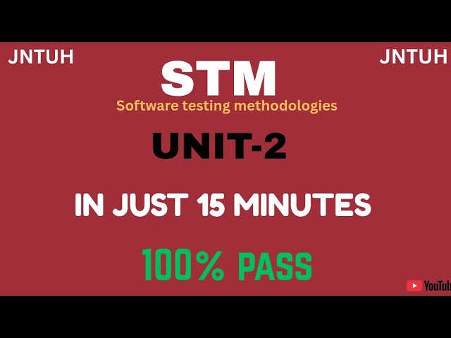 STM UNIT2  | In just  15 minutes | 100 % PASS | MUST WATCH