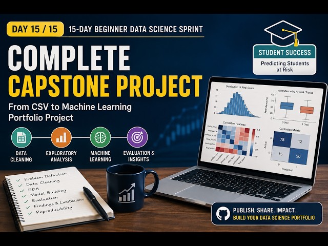 Day 15: Complete Data Science Capstone Project | From CSV to Machine Learning Portfolio 🚀