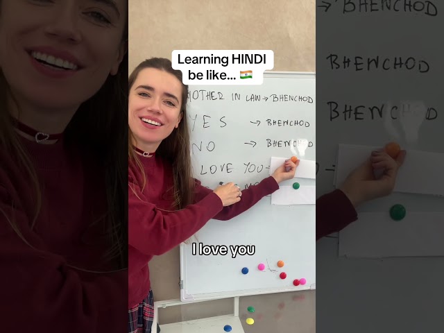 Learning HINDI be like #funny #comedyshorts #hindi