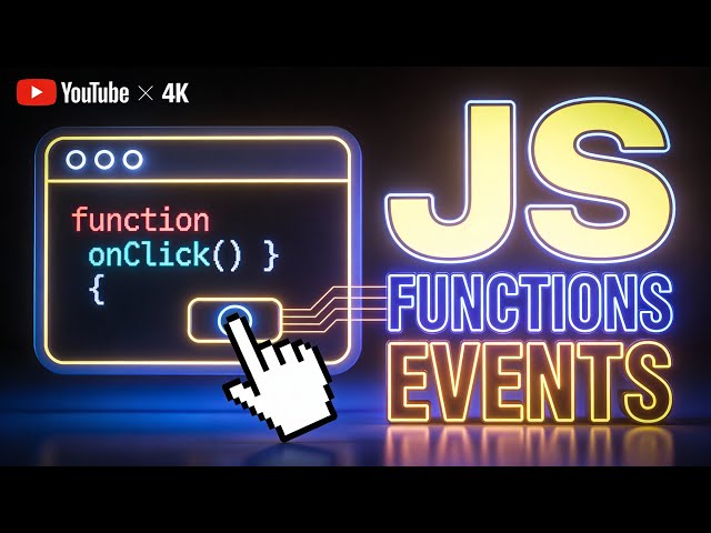 JavaScript Functions & Events Explained | onclick, addEventListener