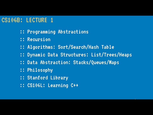 Code Along Series: Stanford CS106B: Lecture 1: Summary: 01