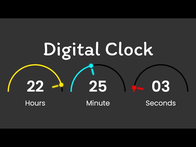 Amazing Working Digital Clock using Html CSS  & Javascript | Simple Javascript Project