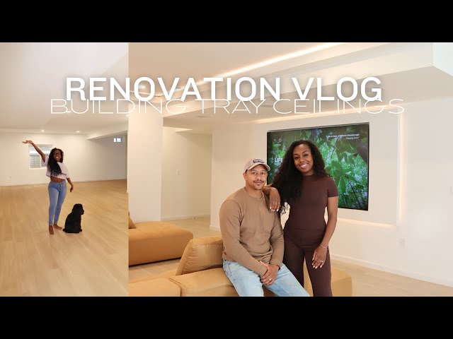 Ep 6: Renovation Vlog: How we Built Our Tray Ceiling || The In Home Theatre is coming together!