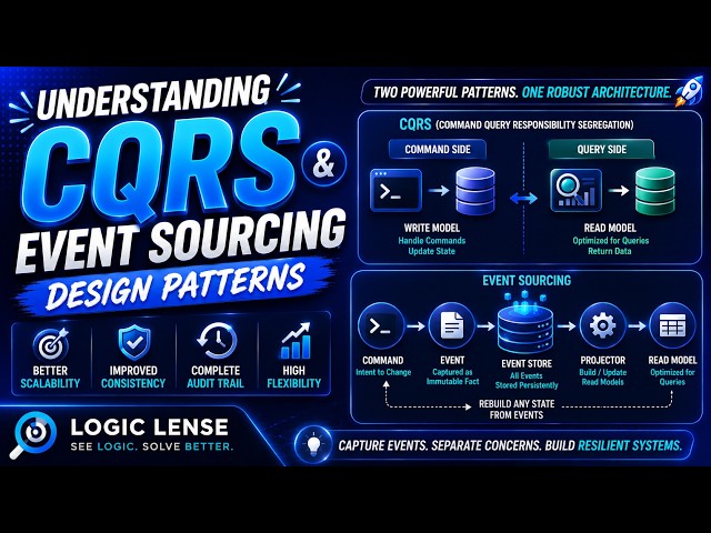 🚀 Understanding CQRS and Event Sourcing Design Patterns | Logic Lense | #systemdesign