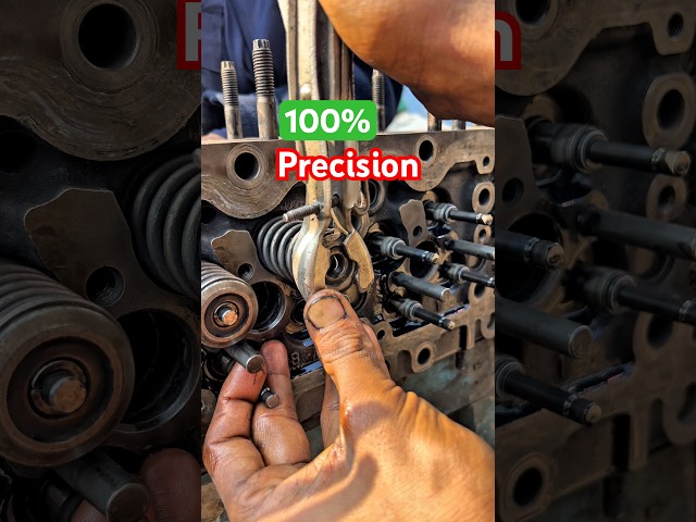 Valve Spring Lock Install #shorts #engine #enginehead #asmr