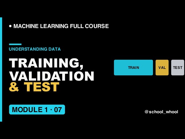 M1L7: Training, Validation, and Test Data | Machine Learning From First Principles Course | AI