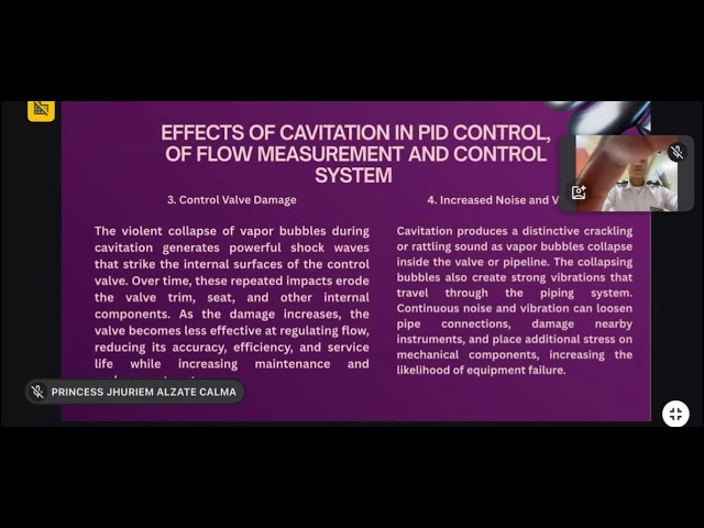 DISCUSSING THE EFFECTS OF CAVITATION AND AIR/ GAS ON PID CONTROL OF FLOW MEASUREMENT/ CONTROL SYSTEM