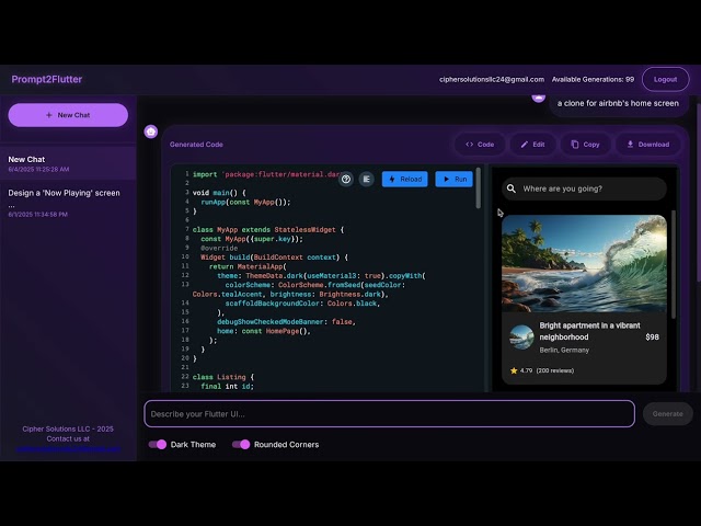 Clone Airbnb UI in SECONDS with AI! | Prompt2Flutter.online Flutter UI Generator