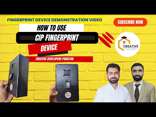 CIP- How to use Fingerprint Attendance Device build by Creative Developers Pakistan?