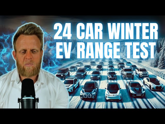 Worlds biggest Electric Car winter range test in 2025 - 24 EVs compared