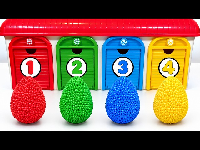 Learn Colors and Numbers with Surprise Foam Eggs | Preschool Toddler Learning Video
