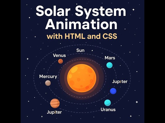 Solar System Animation with HTML and CSS | Step-by-Step Animation Tutorial for Beginners