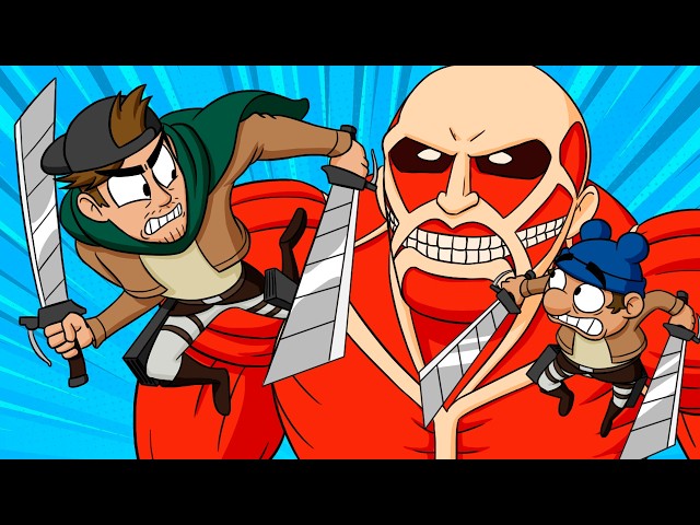 RB and El Primo attack the Colossal Titan! (Blood Strike x Attack on Titan)