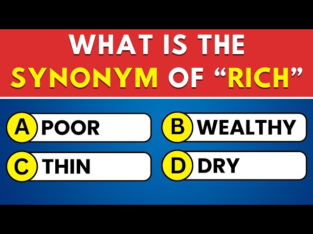 Think You’re Good at English? 😏 Try This 40-Question Synonym Quiz Challenge 📚