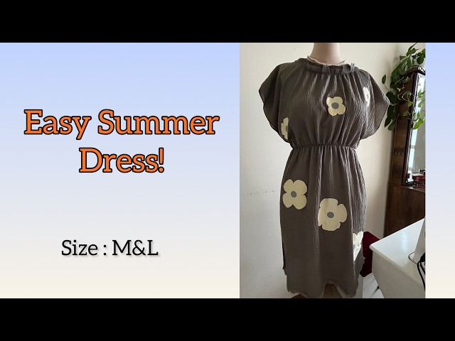 I Turned Simple Fabric Into This Cute Summer Dress 🌼 | Easy Sewing Tutorial