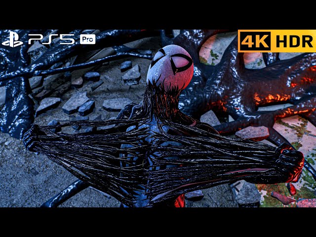 (PS5 PRO) Symbiote Spider-Man vs Kraven Hunters & Miles Morales | 4K HDR