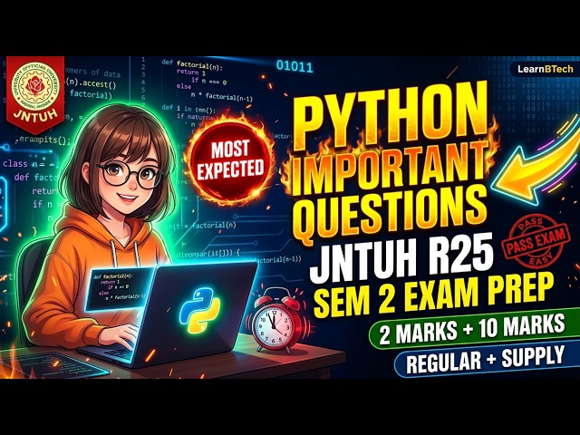 Python Programming Important Questions 🔥 | JNTUH R25 | Exam Preparation
