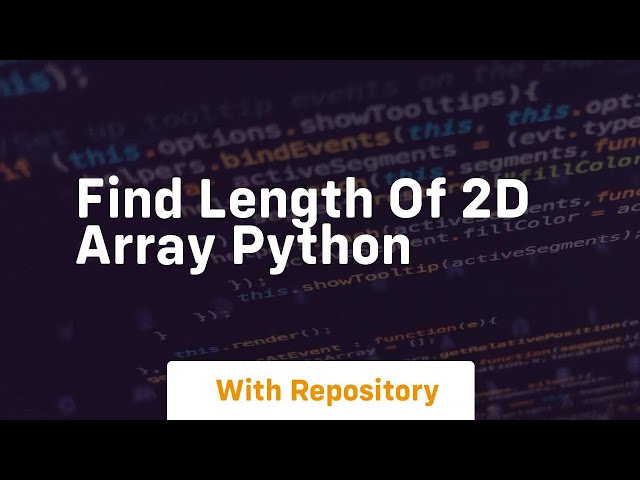 find length of 2d array python