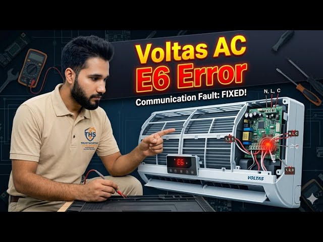 Voltas Inverter AC E6 Error Code Solution | E6 Error ठीक करना सीखें 🛠️