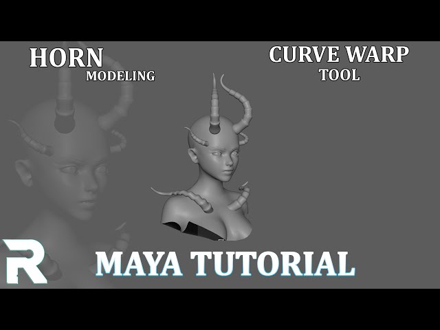 Horn Modeling in MAYA | Curve Warp Tool | Maya Tutorial | @Rohit3dasset