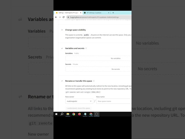 Supabase + HuggingFace Chatbot in 1 Minute ⚡