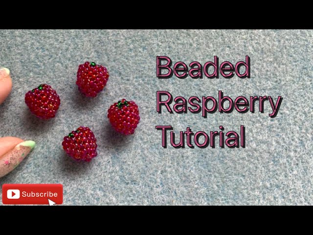 Seed bead Raspberry tutorial for beginners - 3D peyote stitch