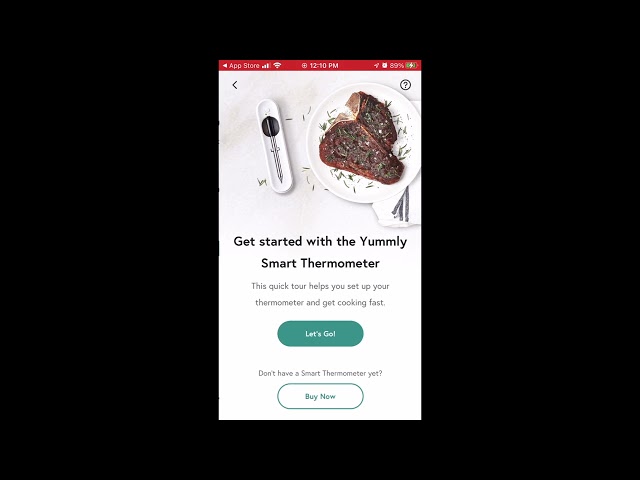 Connecting your Yummly Smart Thermometer to the Yummly app for the first time.
