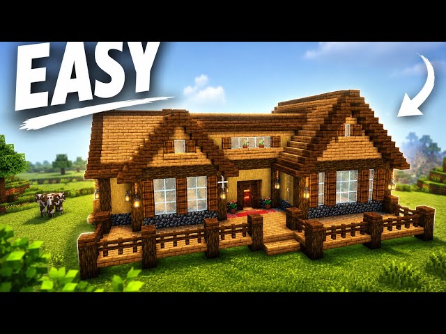 I Made a Fully Wooden House||How to Build a Wooden House in Minecraft 