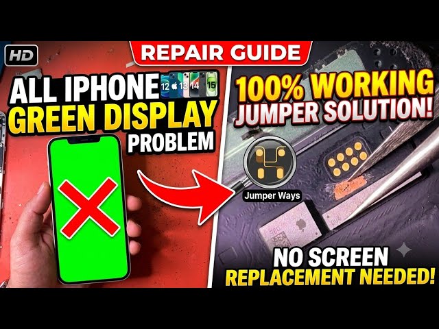 iPhone Green Screen Issue Fix || Easy Green Display Jumper Solution #Iphonegreendisplay