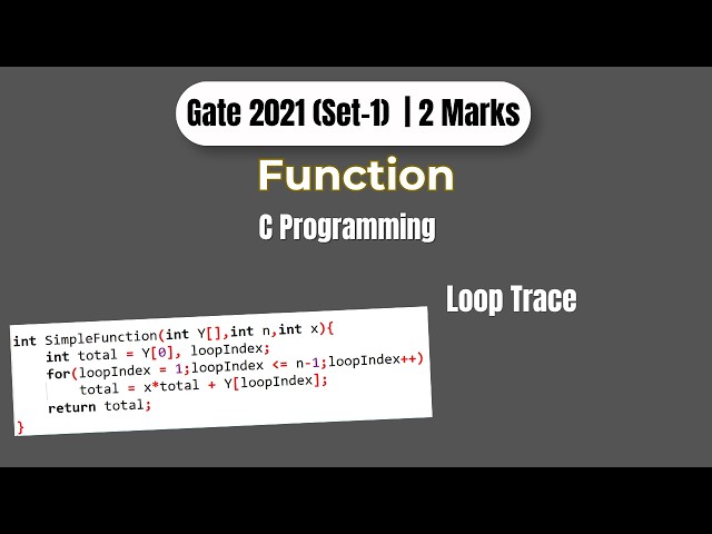 GATE 2021 C Programming Question | Array as Function Argument | Output Prediction