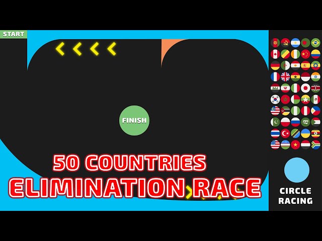 50 Countries Marble Elimination Race! Turbo Loop - Circle Racing 50 Countries Edition