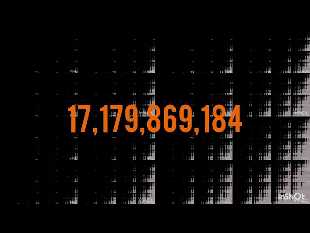 Binary Numbers Counting 0-255 on 1 decillion times