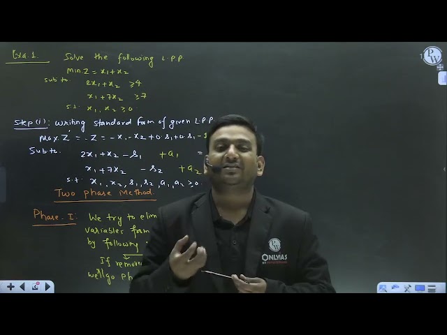 LPP 04 : Two Phase method and Big M method