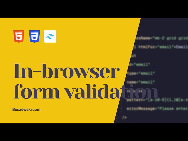 HTML and CSS-only Form Validation