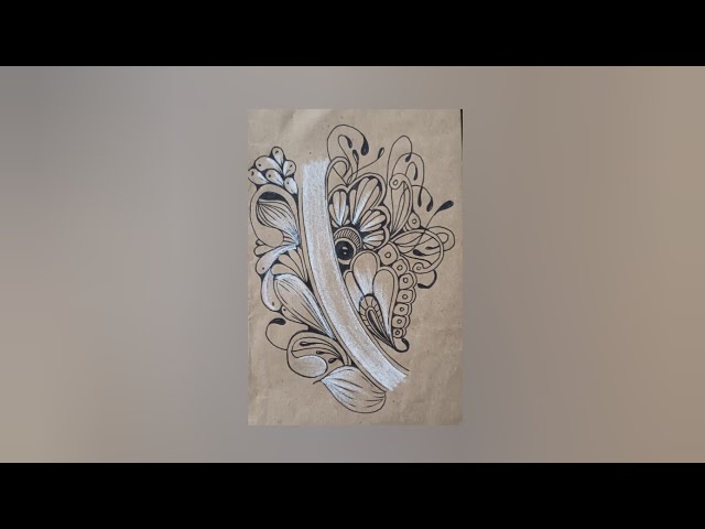 zentangle art || zentangle artwork || botanical flower #zentangle #pattern