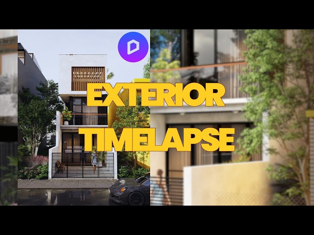 EXTERIOR TIMELAPSE | Modern House Exterior Rendering & Architectural Visualization | D5 Render