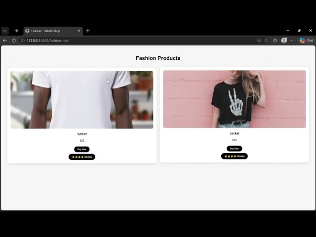 product page design