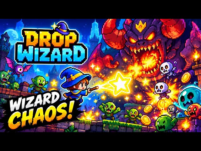 DROP WIZARD Gameplay 🔥 This Pixel Wizard Game Is INSANELY FUN! | Android